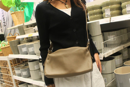 Women's genuine cowhide leather handbag Ingot design