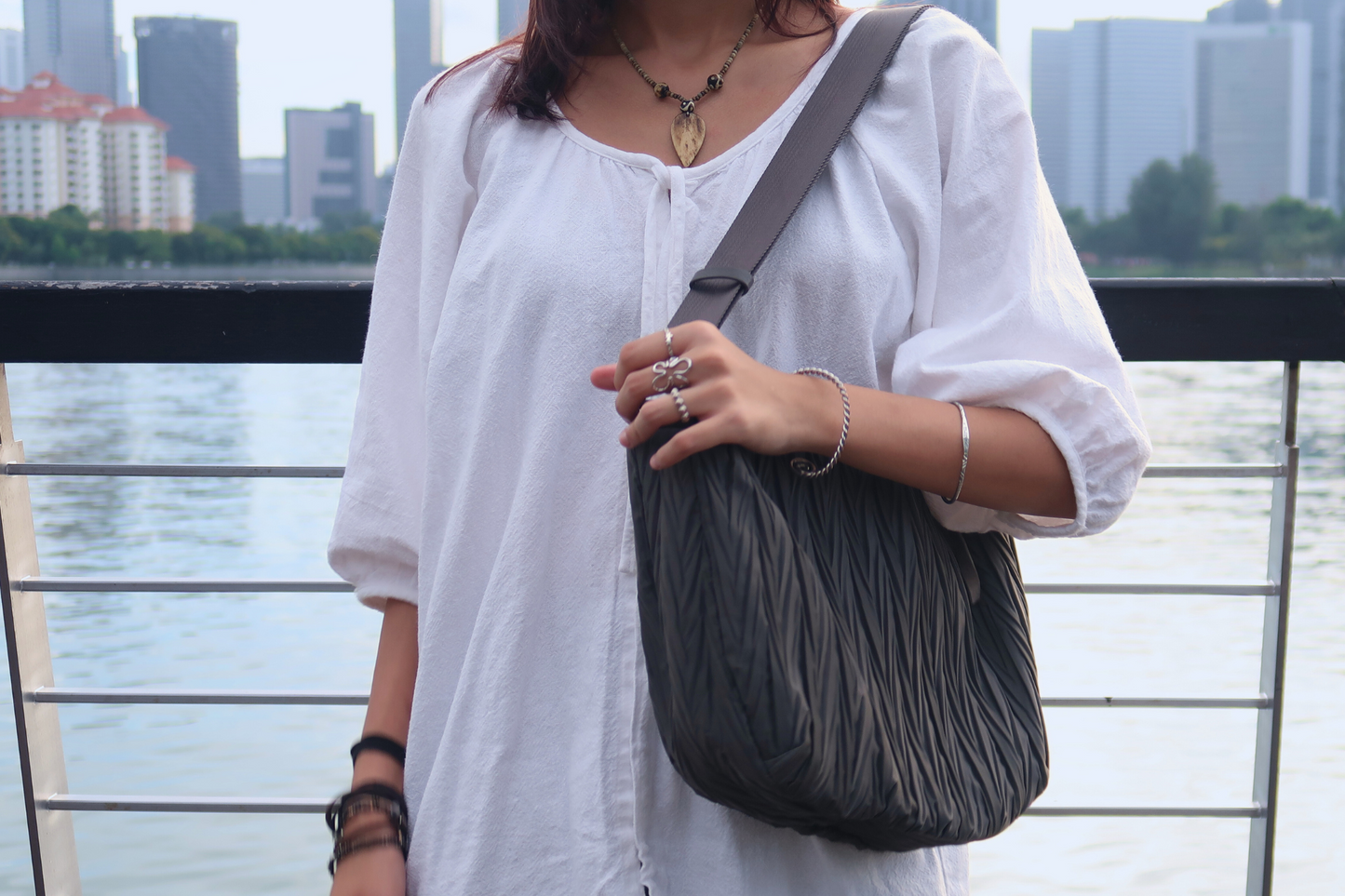 Women's nylon handbag Carly design