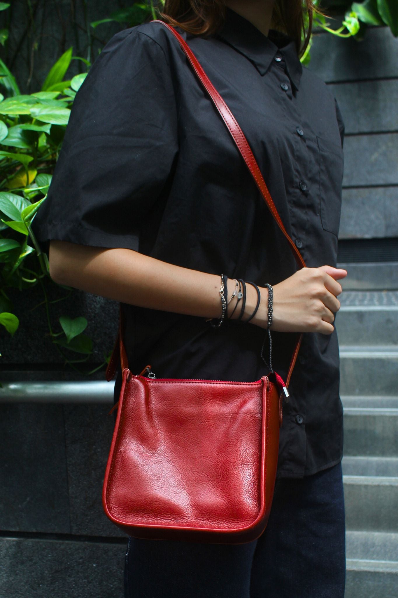 Women's genuine cowhide leather handphone bag Mirren V2 design