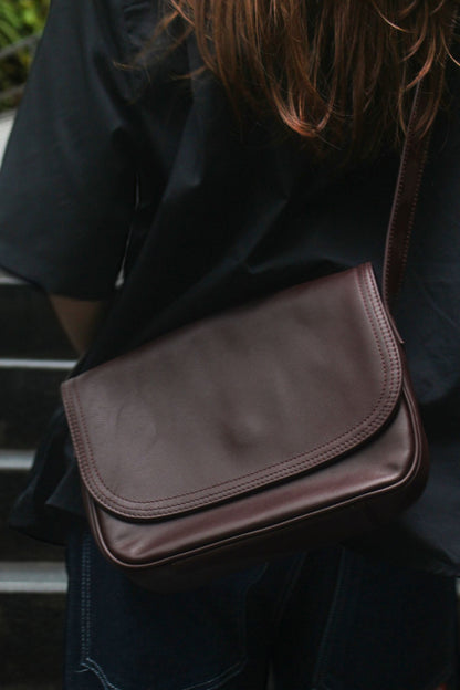 Unisex genuine cowhide leather satchel messenger sling bag handbag V3