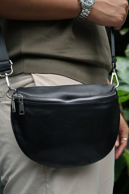 Unisex Men's and Women's genuine cowhide leather waist bag Vesny V3 design