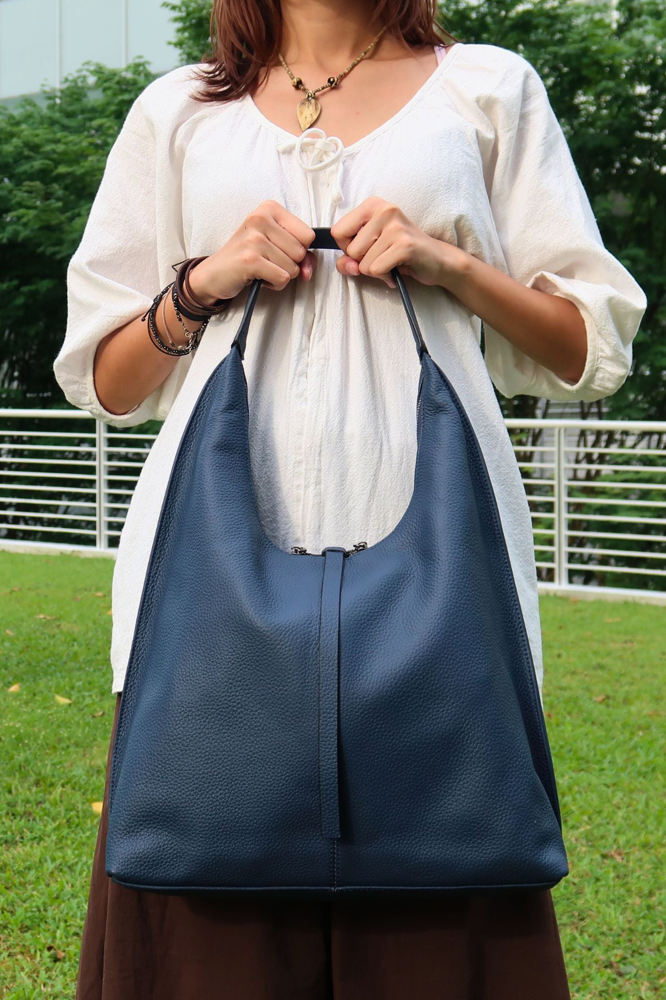 Women's genuine cowhide leather Hobo handbag Dilla design