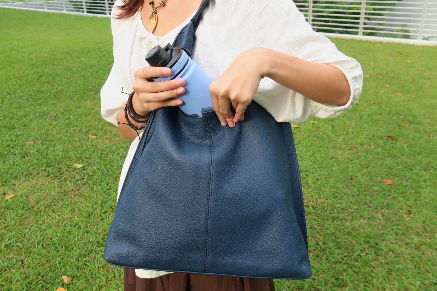 Women's genuine cowhide leather Hobo handbag Dilla design
