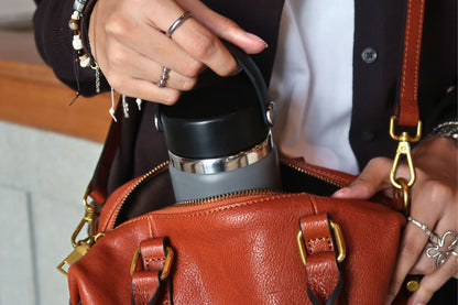 Women's genuine cowhide leather handbag Box design