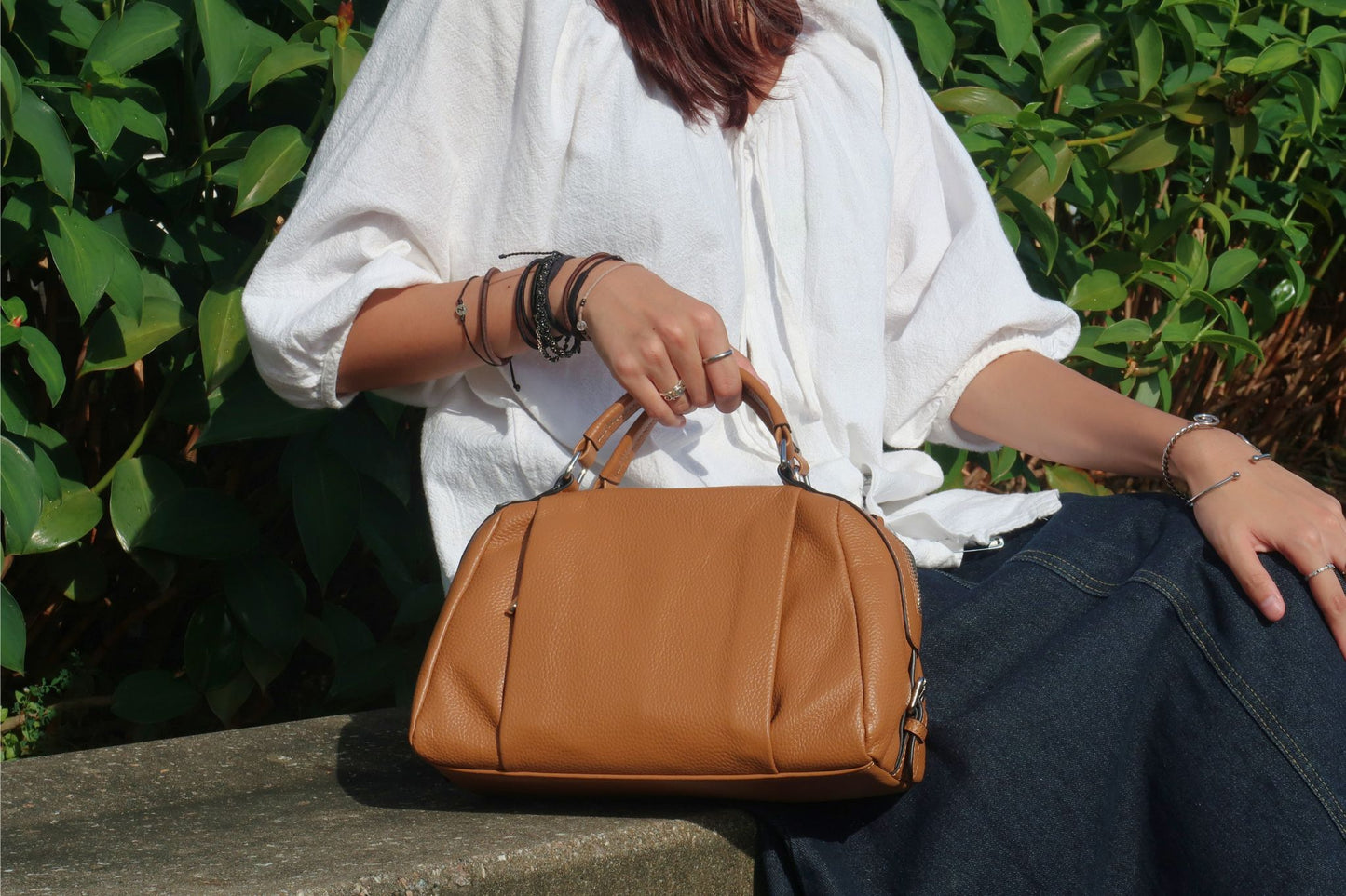 Women's genuine cowhide leather handbag Alana V2 design