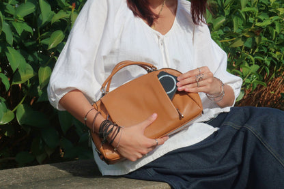 Women's genuine cowhide leather handbag Alana V2 design