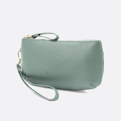 Women's genuine cowhide leather pouch Edgar design with wristlet