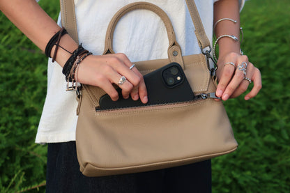 Women's genuine cowhide leather Handbag Perry V5 design