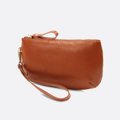 Women's genuine cowhide leather pouch Edgar design with wristlet
