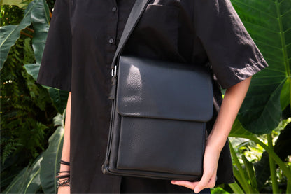 Flap design V2 genuine cowhide leather sling bag