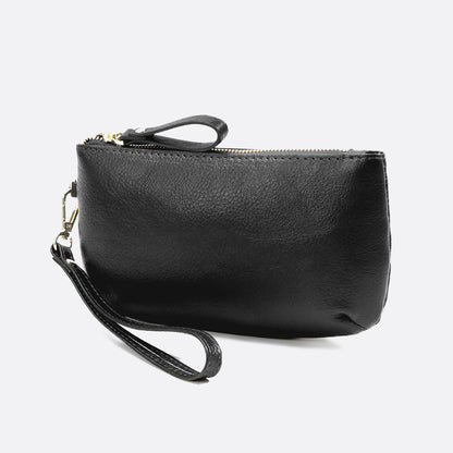 Women's genuine cowhide leather pouch Edgar design with wristlet