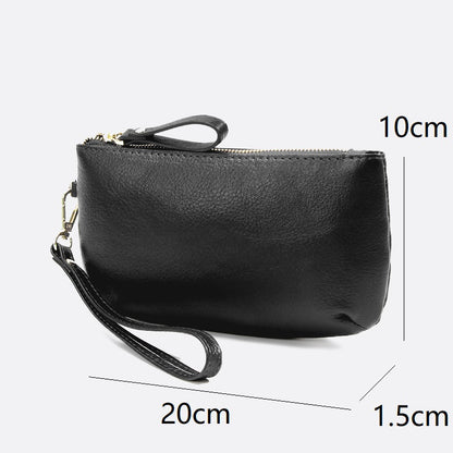 Women's genuine cowhide leather pouch Edgar design with wristlet