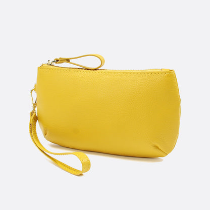 Women's genuine cowhide leather pouch Edgar design with wristlet