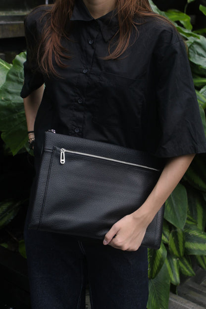 Unisex genuine cowhide leather Clutch/laptop sleeve/laptop folio