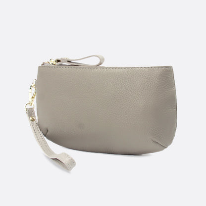 Women's genuine cowhide leather pouch Edgar design with wristlet