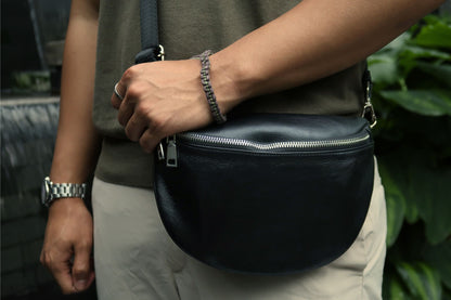 Unisex Men's and Women's genuine cowhide leather waist bag Vesny V3 design