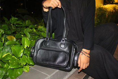Women's genuine cowhide leather handbag Palour design