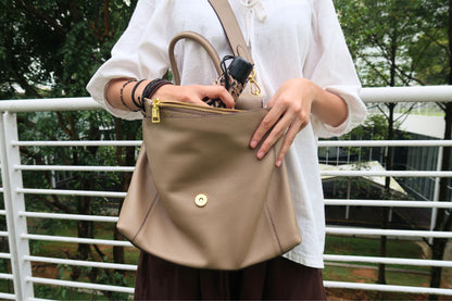 Women's genuine cowhide leather handbag Ingrid design