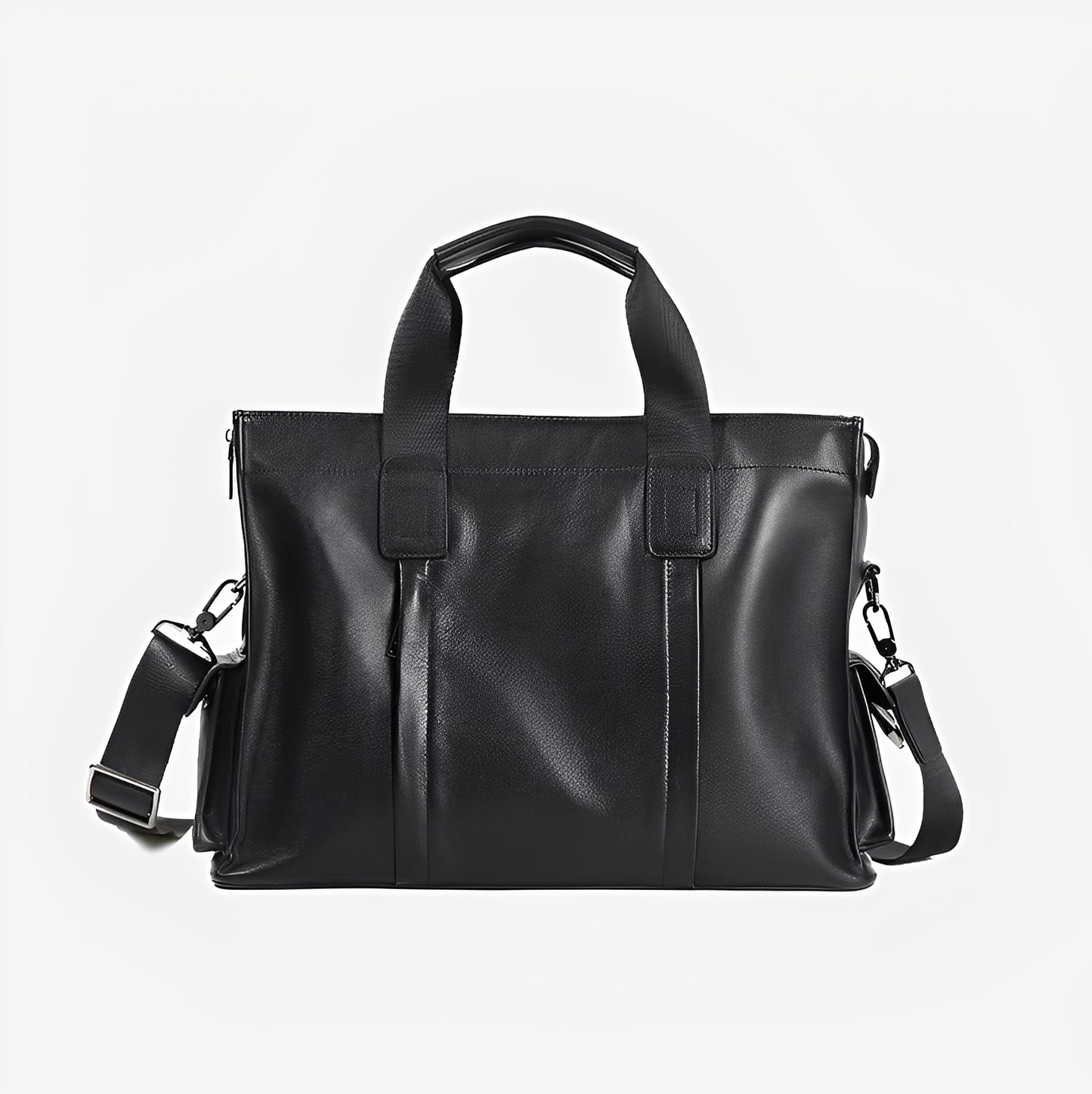 Unisex genuine cowhide leather Potter design briefcase with sling