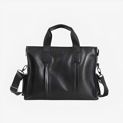 Unisex genuine cowhide leather Potter design briefcase with sling