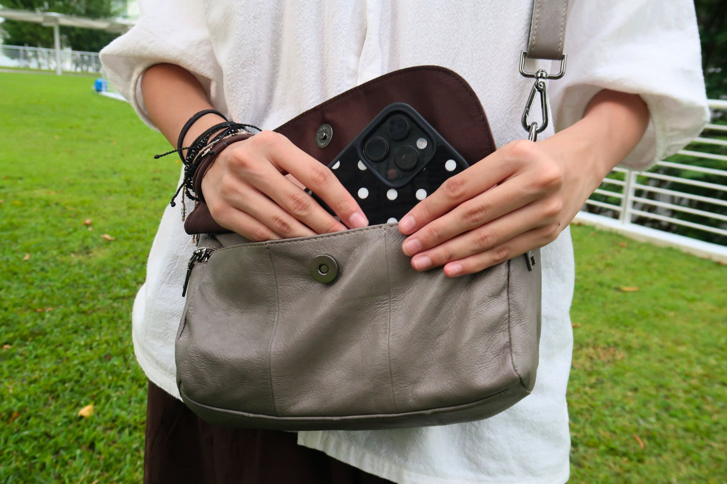 Women's genuine cowhide leather handbag rita design