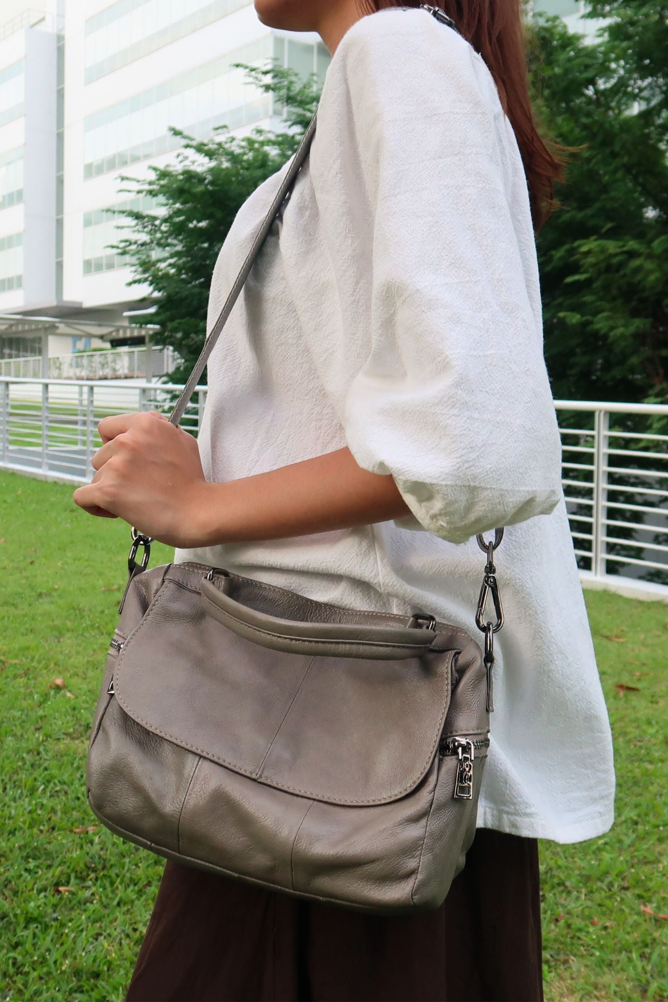 Women's genuine cowhide leather handbag rita design