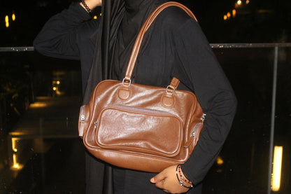 Women's genuine cowhide leather handbag Palour design