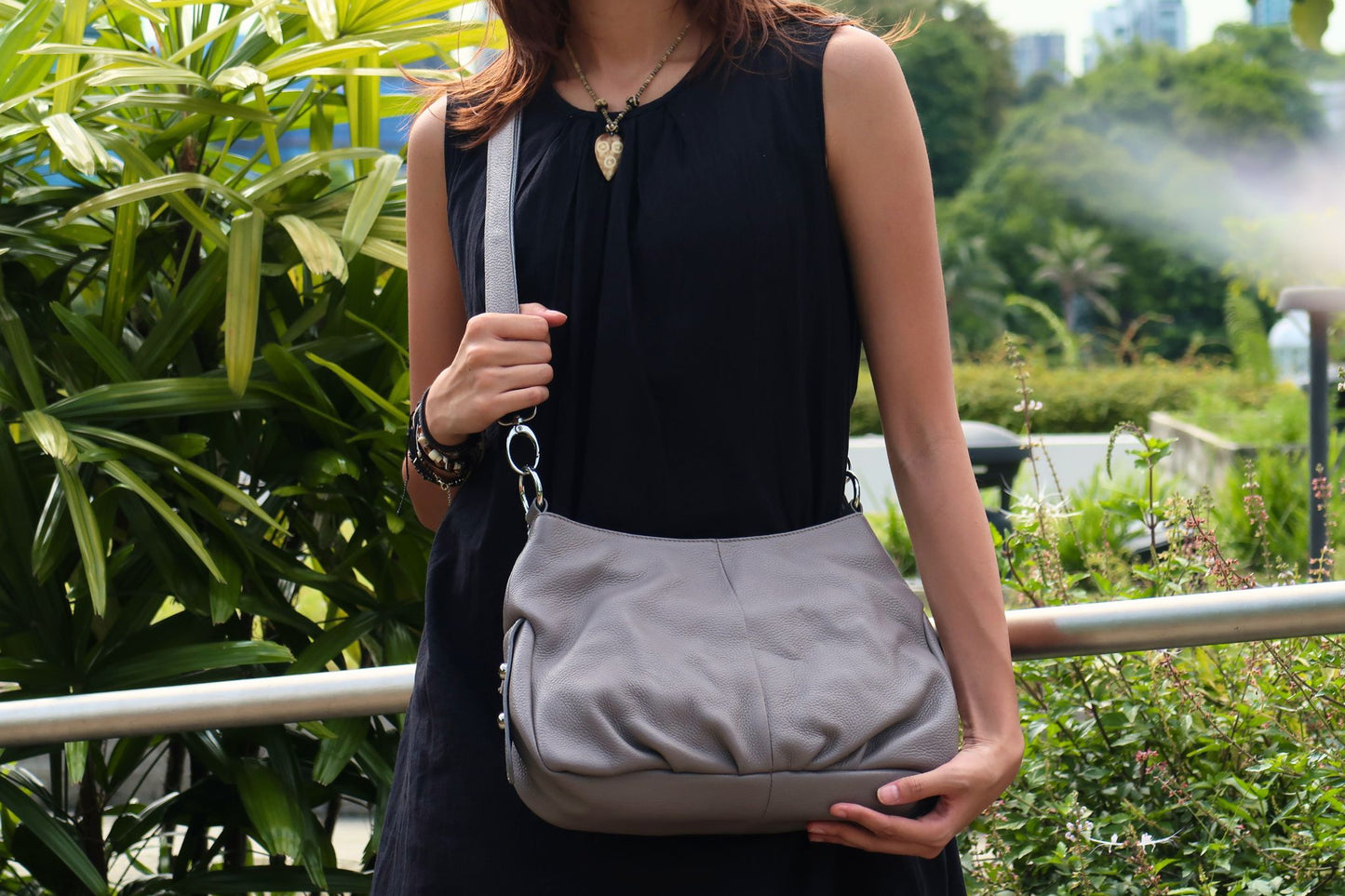 Women's genuine cowhide leather handbag Bora design