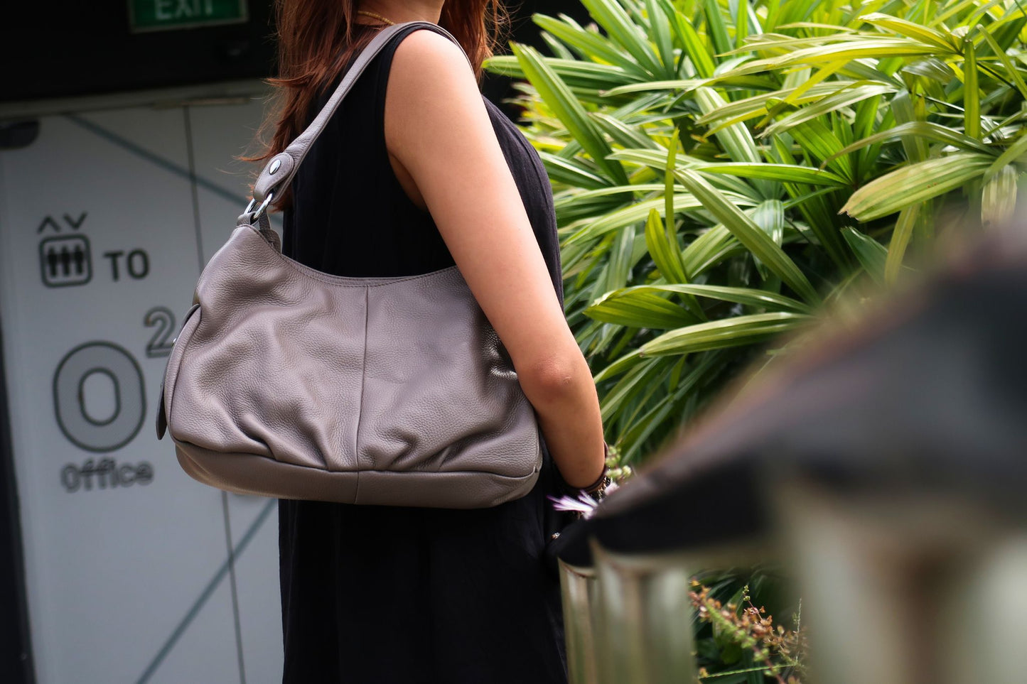 Women's genuine cowhide leather handbag Bora design