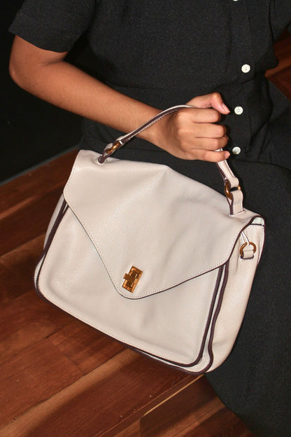 Women's genuine cowhide leather handbag Torba design