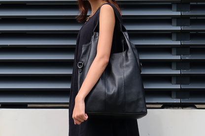 Women's genuine cowhide leather hobo handbag Dilla two handle design