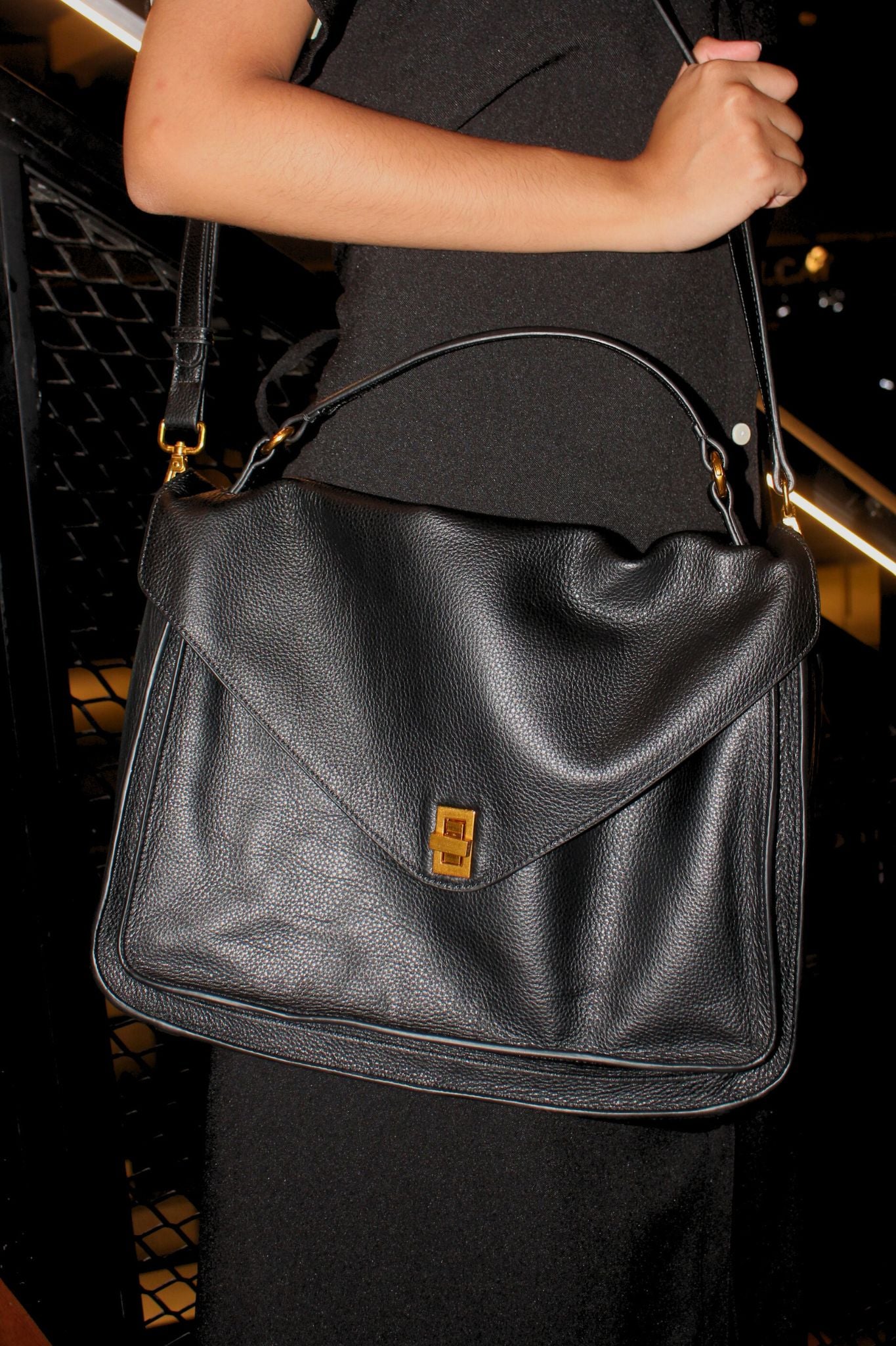 Women's genuine cowhide leather handbag Torba design