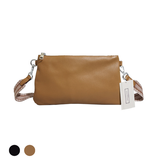 Women's genuine cowhide leather clutch handbag Almo V2 design