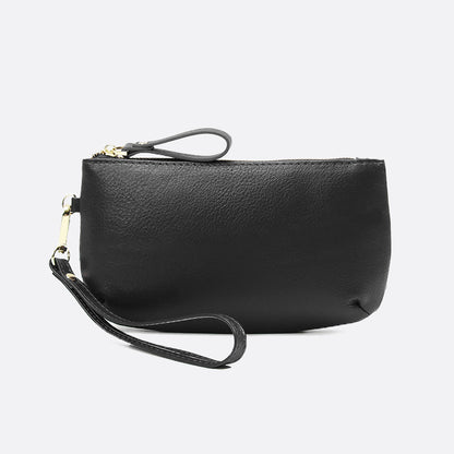 Women's genuine cowhide leather pouch Edgar design with wristlet