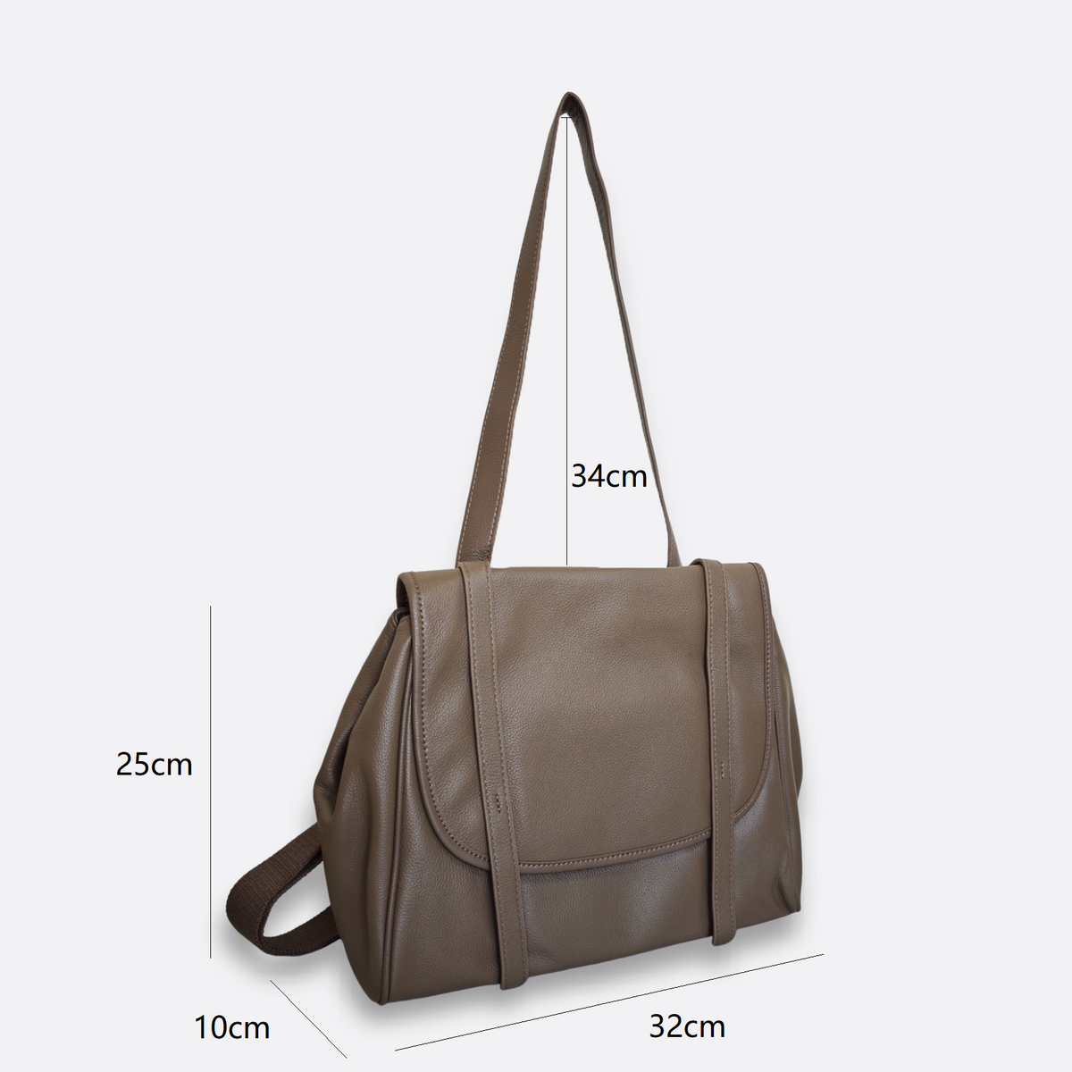 Women's genuine cowhide leather 2 way handbag/backpack Ingrid design