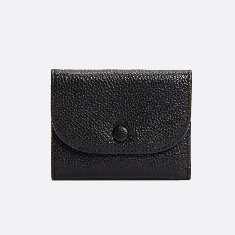 Women's genuine cowhide leather pouch / short wallet card holder Envelope design V2