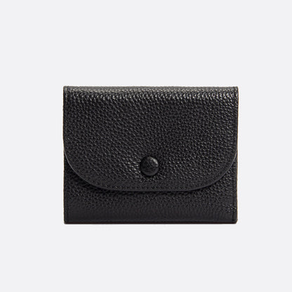 Women's genuine cowhide leather pouch / short wallet card holder Envelope design V2