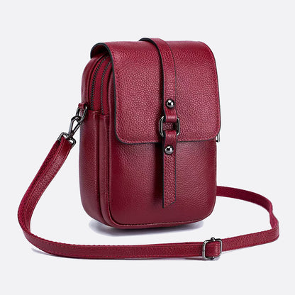 Women's genuine cowhide leather handphone bag Mirren design