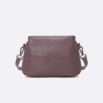 Women's genuine cowhide leather handbag Sternite Floral design