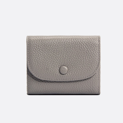 Women's genuine cowhide leather pouch / short wallet card holder Envelope design V2