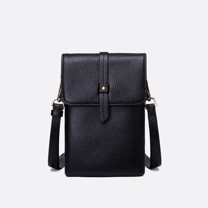 Women's genuine cowhide leather handphone bag Mirren Flap design