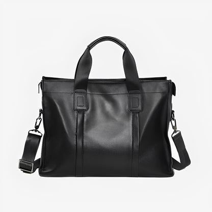 Unisex genuine cowhide leather Potter design briefcase with sling