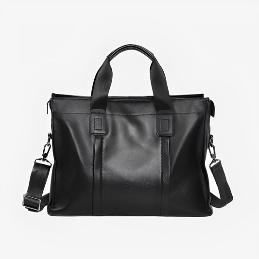 Unisex genuine cowhide leather Potter design briefcase with sling