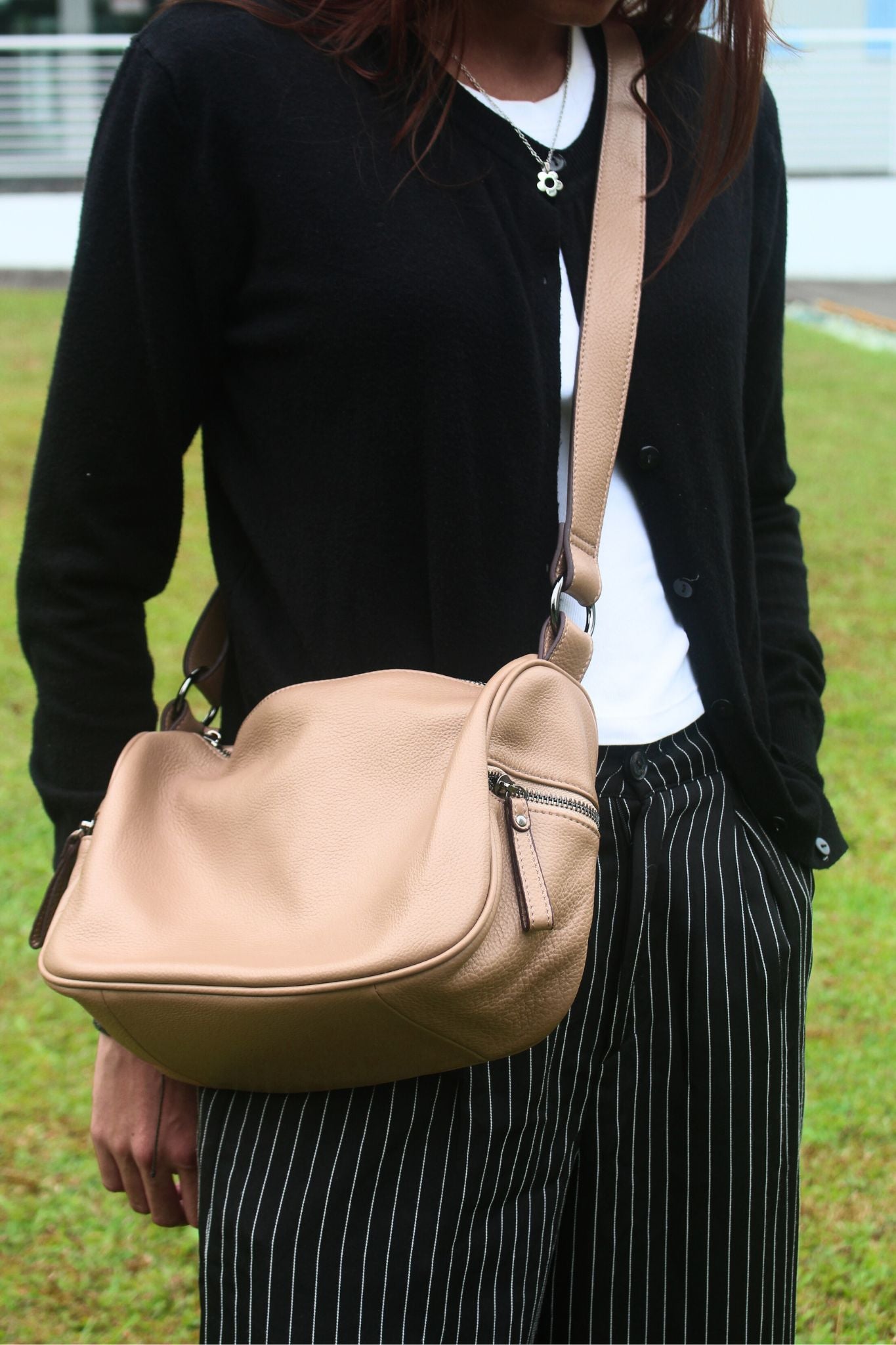 Women's genuine cowhide leather handbag Carly V3 design