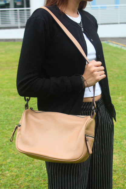 Women's genuine cowhide leather handbag Carly V3 design