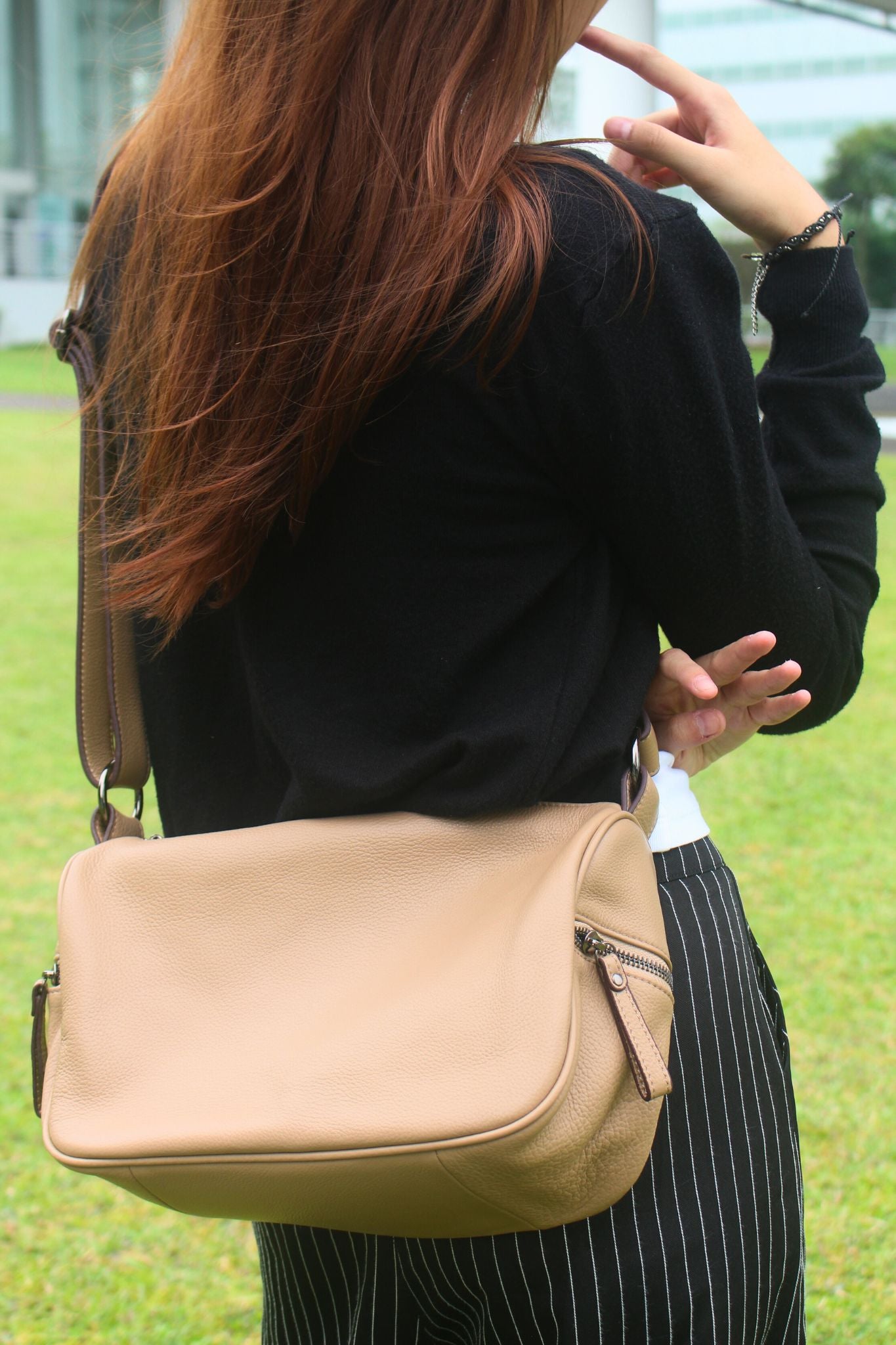 Women's genuine cowhide leather handbag Carly V3 design