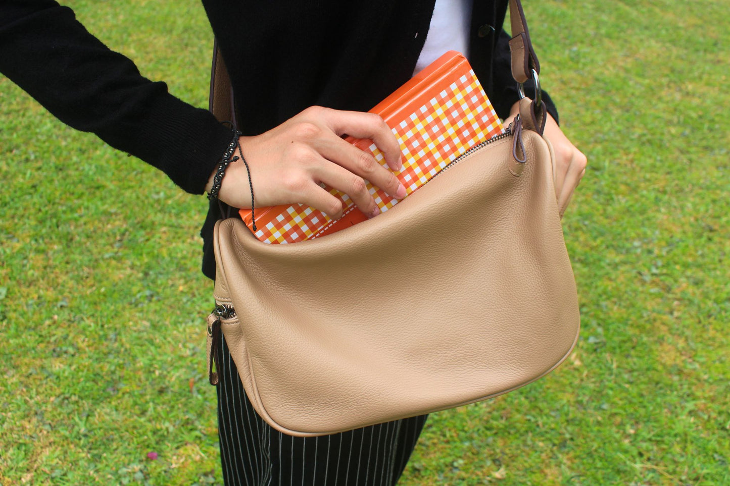 Women's genuine cowhide leather handbag Carly V3 design