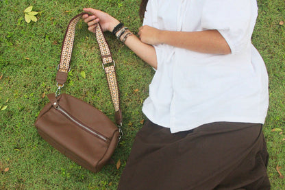 Women's genuine cowhide leather handbag Almo design