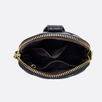 Women's genuine cowhide leather handphone bag Mirren Chevron design