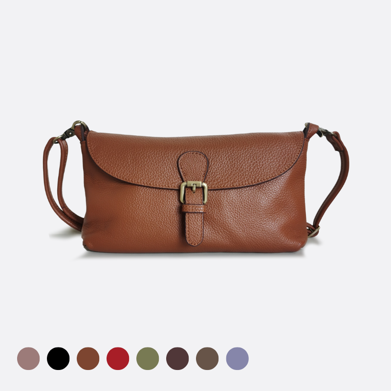 Women's genuine cowhide leather messenger satchel bag handbag Boite V3 design